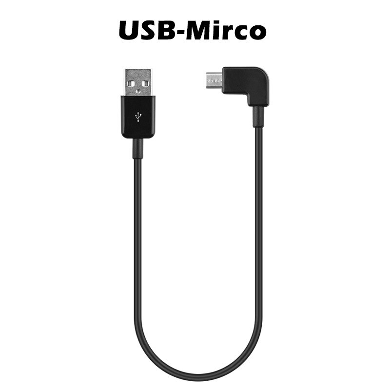 Handheld Gimbal Stabilizer Charging Cable For DJI OSMO Mobile 2 3 4 31CM USB Elbow Charger Date Cable Connect Wire Accessories: Grey