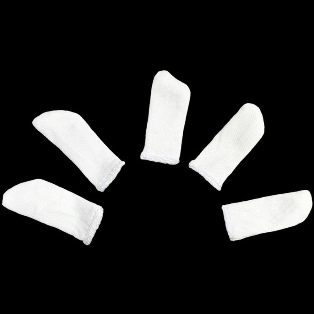 100 Stuks Wegwerp Witte Katoenen Vingerbedden Zweetabsorptie Vingers Beschermende Handschoenen Antislip Slijtvaste Vingerbeschermers
