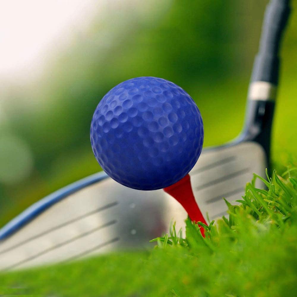 20 st träningsredskap golfbollar utomhus inomhus elastisk träningsskum mjuk bollsats gul blå röd tillbehör