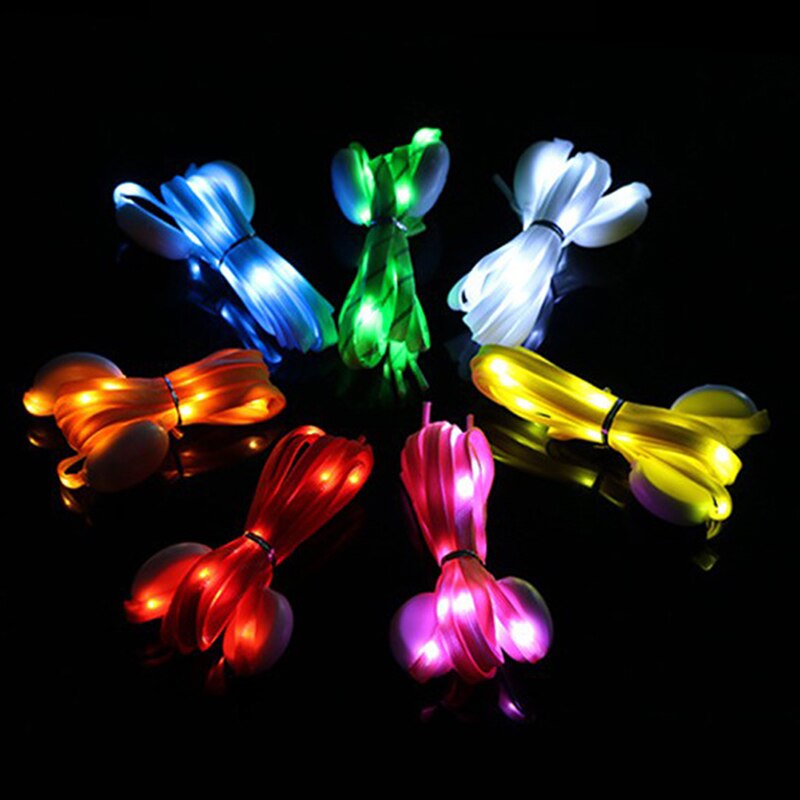 Cordones luminosos LED para zapatos deportivos, cordones luminosos para zapatos con luz de Flash redonda, pilas no incluidas, 1 par