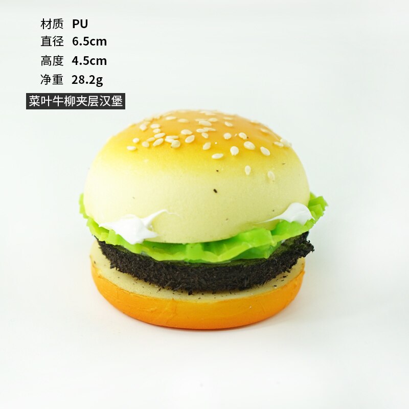 Simulering brød sandwich hamburger hund restaurant model dekoration forsyninger møbler artikler kunsthåndværk mad legetøj: Myntegrøn