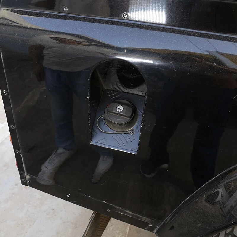 for Land Rover Defender 110 Aluminum Fuel Tank Cap Bottom Plate Decoration Stickers Car Accessories