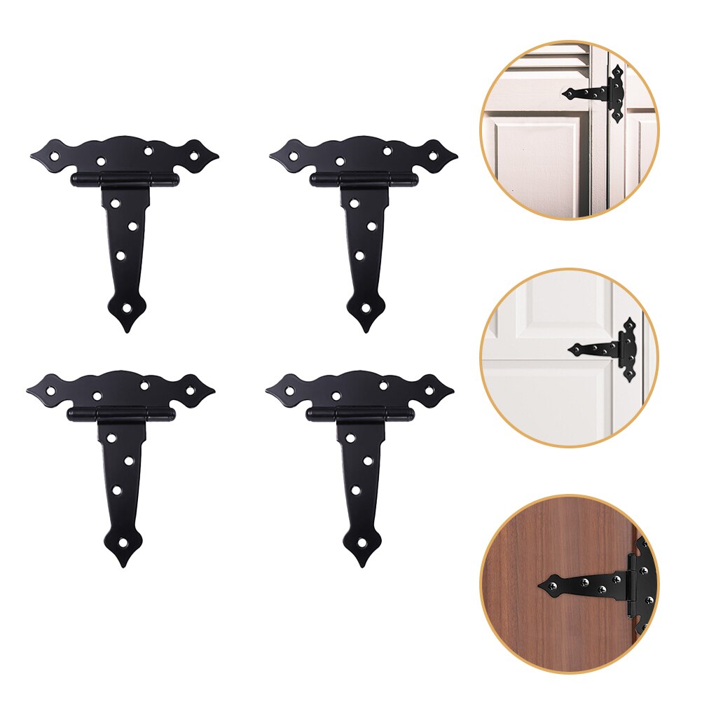 4 Stuks T-Vormige Schuur Deur Scharnier Schuur Hekken Scharnier Tee Band Scharnieren Voor Thuis