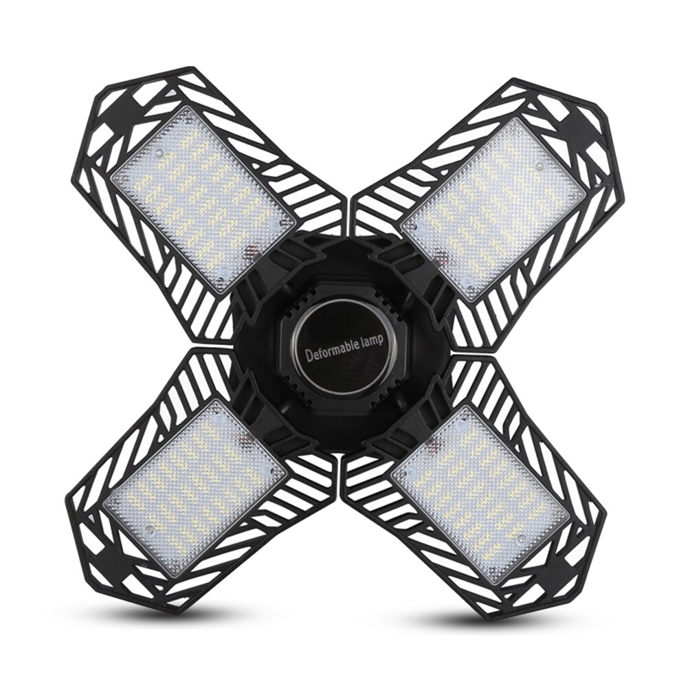 Deformable LED Garage Lights Upgraded Super Brightness 150W 15000LM 288 LEDs Ceiling Lights Industrial Lighting Workshop Lamp: 150W Black