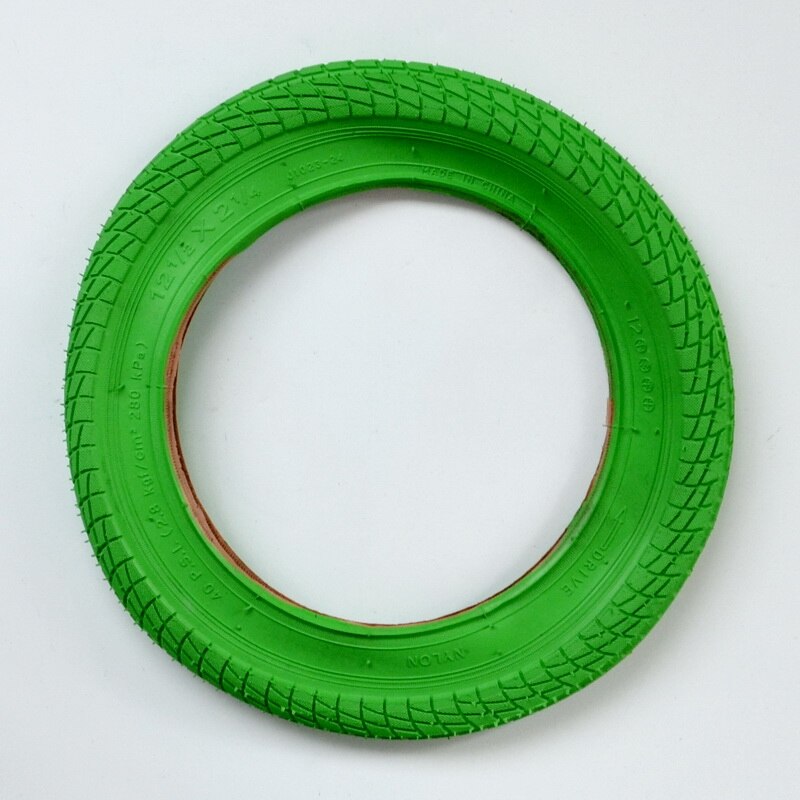 12 inch bike tire 12*2.125 bicycle tire for kids bicycle 12 1/2*2 1/4 colorful tire: green