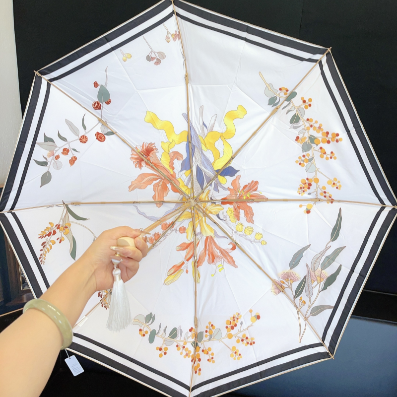 Winddichter Regenschirm im Xiaomi-Stil mit Aluminium-Fiberglasrahmen | UPF50+ UV-Schutz und luxuriöses tragbares | Unisex Choi: green