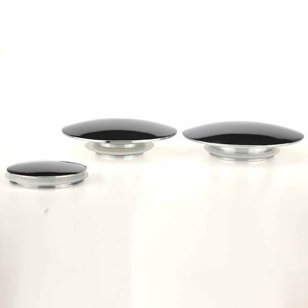 2PCS Chrome Click Clack Basin Waste Bathroom Sink Push Button Easy Pop Up Plug 70mm