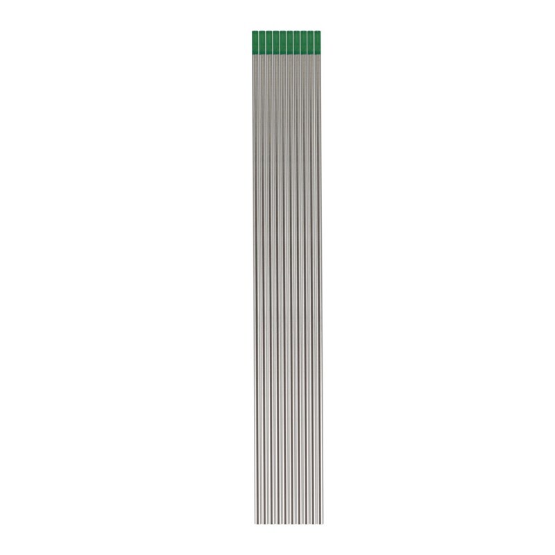 Électrodes de tungstène de soudage TIG tungstène pur (vert, WP) paquet de 10