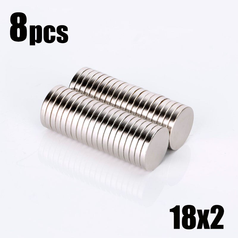 10 20Stck 18x2 18x3 18x4 15x2 12x2mm Runde neodym Starke Neodym Magnet Magne Selten Erde Neodym Starke Magnete Magnet: (18x2)8Stck