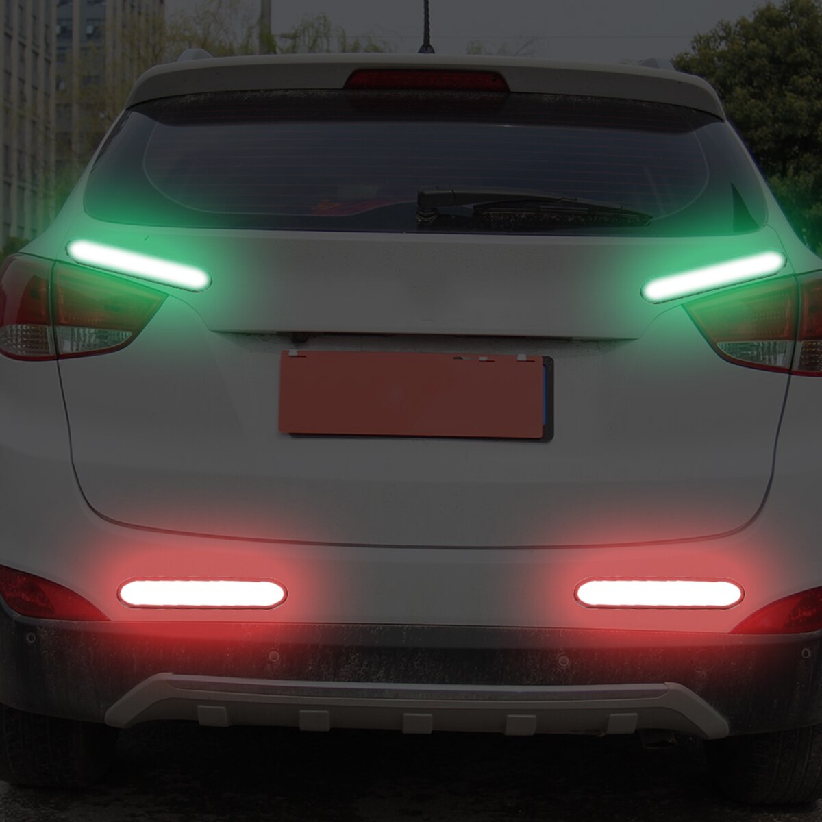 2 stuks waterdichte reflecterende autostickers, waarschuwingstape, reflecterende strips, veiligheidsmarkering voor autovelg, wenkbrauw, deurrand