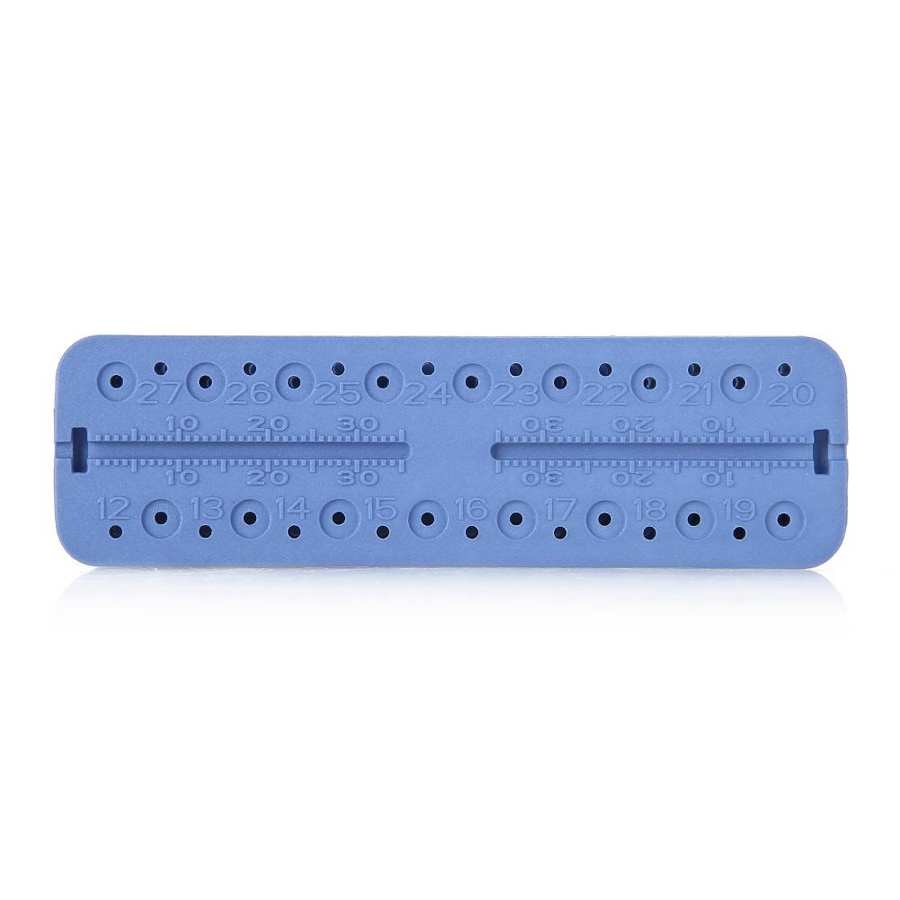 Regla endodóntica Dental de plástico, herramienta de medición, Mini endodoncia, Autoclavable, 1 unidad