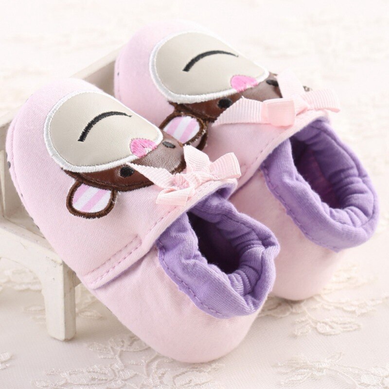 Zapatos de algodón para bebé recién nacido, zapatos de primavera bonitos de animales para bebés y niñas, zapatos clásicos de suela blanda para bebés, primeros caminantes: 31 / 13-18 meses