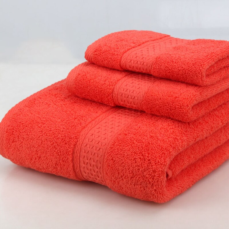 3 Pack Towel Set 100% Cotton 70x140cm Bath Towel and 2 Face Hand Towel Super Soft Absorbent Terry Washcloth For Adults: 15