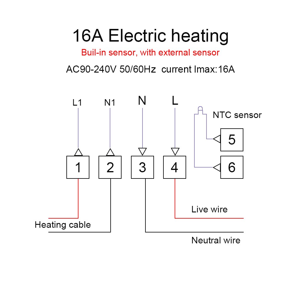 Smart Temperature Controller Wifi Touch Screen Thermostat 16A Smart Voice Control Work With Google Home and Alexa