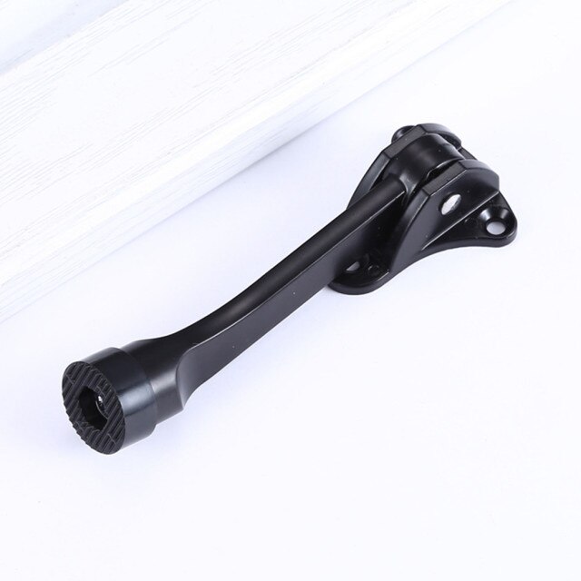 Slaapkamer Deur Stop Inrichting Apparatuur Houder Hotel Kick-Down Keuken Rubber: Black