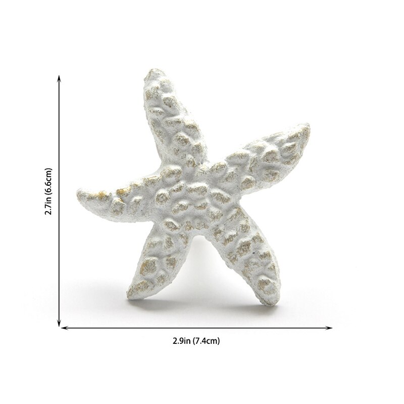 Gancho de porta estilo antigo para armário, quarto infantil mediterrâneo azul vintage, arte para caranguejo, concha, maçaneta, gaveta, armário: White 2