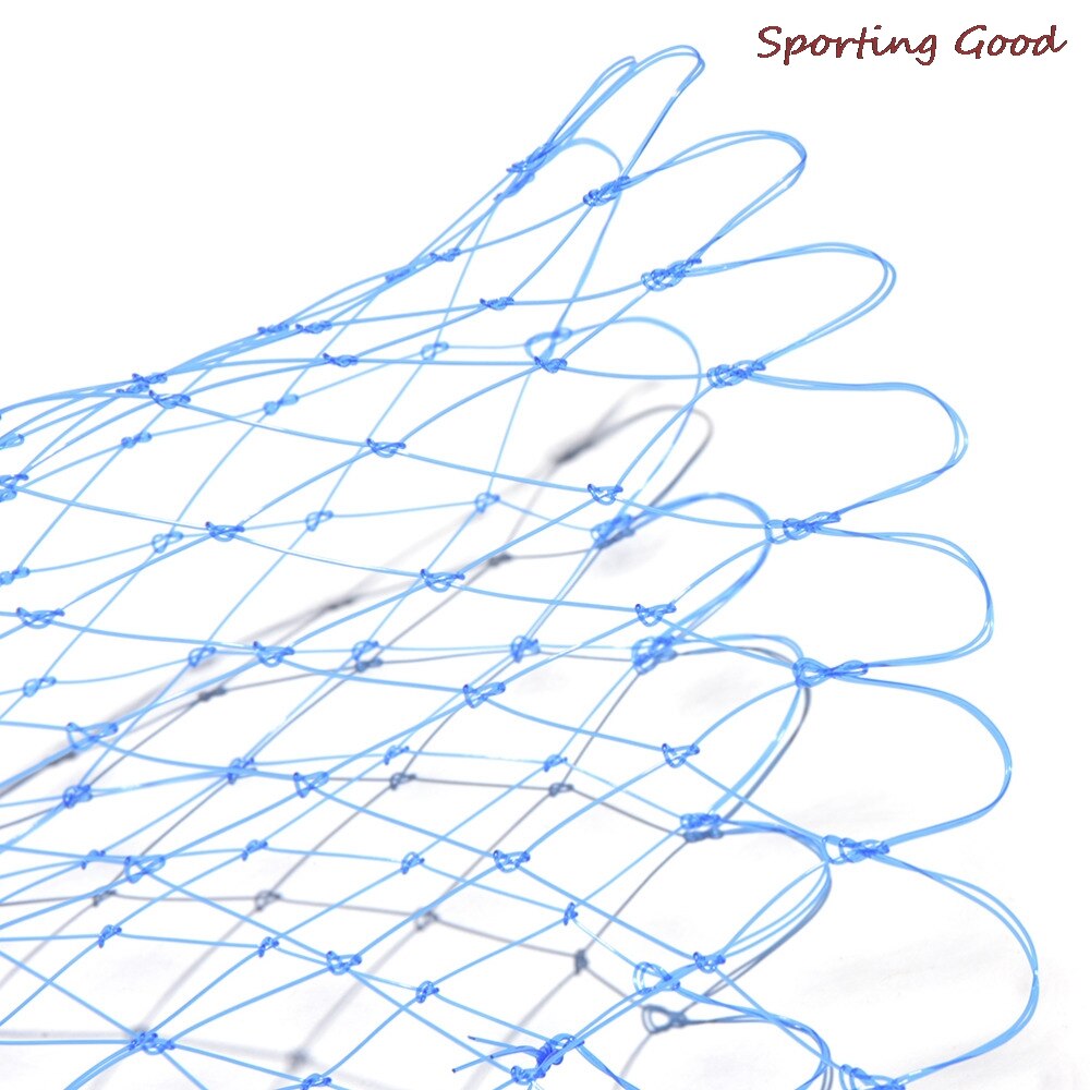 Red de pesca de nailon, agujero de malla de rombo, plegable, 3 tamaños, 1 unidad