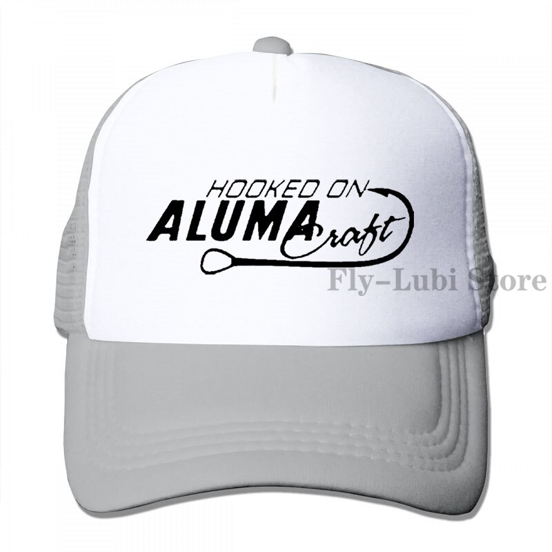 Hooked On Alumacraft Fishing Die Cut Baseball cap men women Trucker Hats adjustable cap: 3-Gray