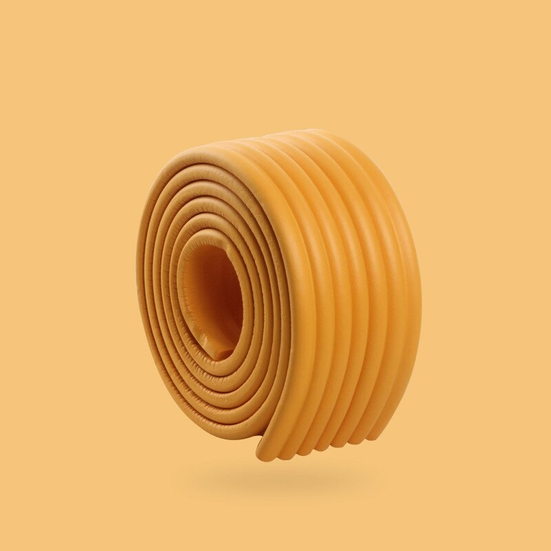 2M Desk Edge Guard Strip Self-Adhesive Door and Window Sealing Strip Baby Safety Table Corner Protection Anti-collision Strip: Orange