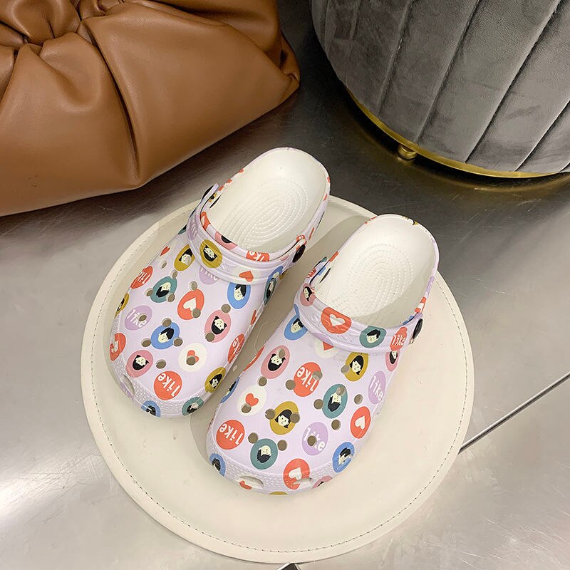 Jelly Sandals Women Summer Girl Kawaii Shoes Sanitary Clogs Flat Beach Casual Slippers: huazi / 36-37