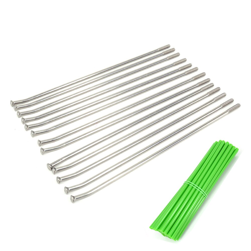 Motorcycle 19" Rear Wheel Stainless Steel Spokes Nipples And Tubes Cover For KAWASAKI KX125 KX250 KX250F KX450F KLX450R KX500 KX: white