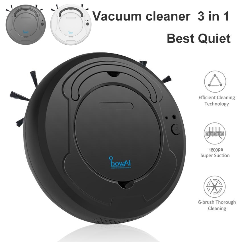 1800Pa Auto Smart Robot Stofzuiger Usb Oplaadbare Floor Cleaner Droog Nat Vegen Huishoudelijke 3 In 1 Smart Veegmachine robot