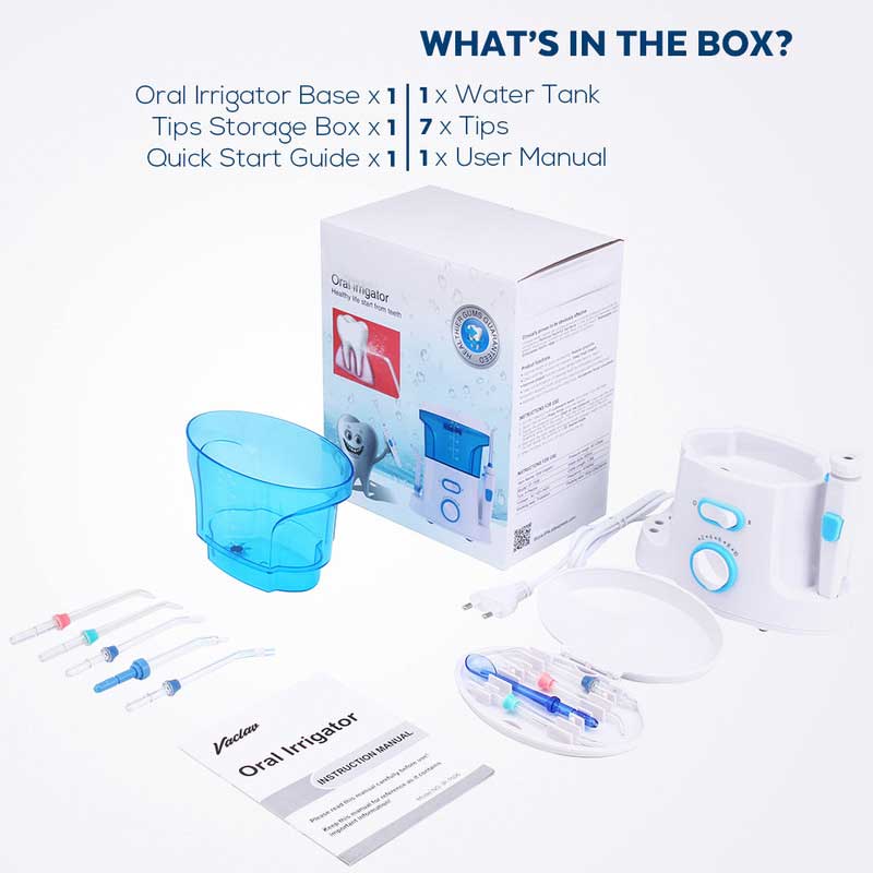 YNIUNIU Munddusche 5 stücke Tipps Zahn Wasser Flosser Elektrische Reiniger 800ml Mundhygiene Zahn Flosser Wasser Zahnseide