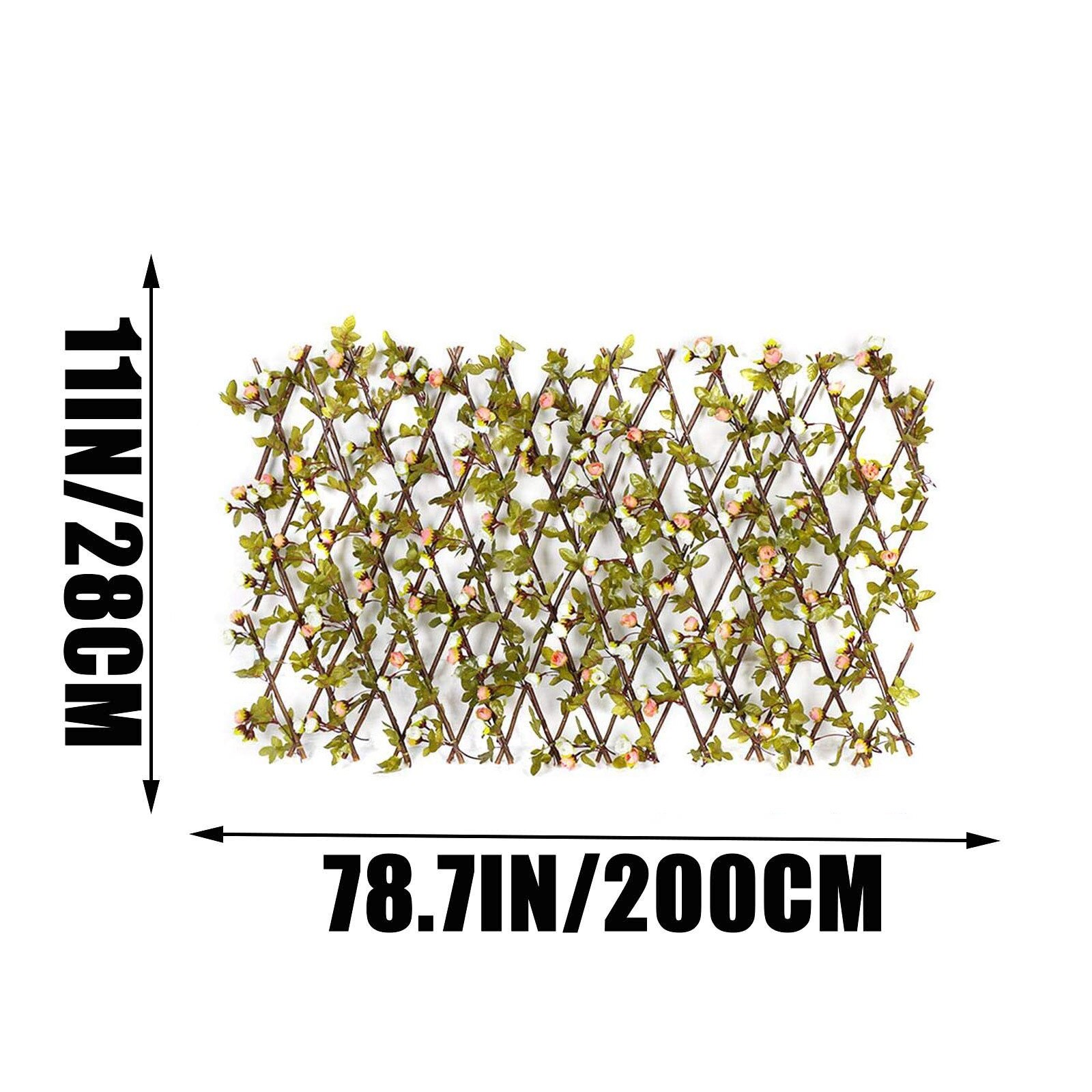 Houten Hek Duurzaam Intrekbare Plant Klimrek Latwerk Bloem Decoratie Stand Uitbreiden Plant Hek Privacy Screen # G3