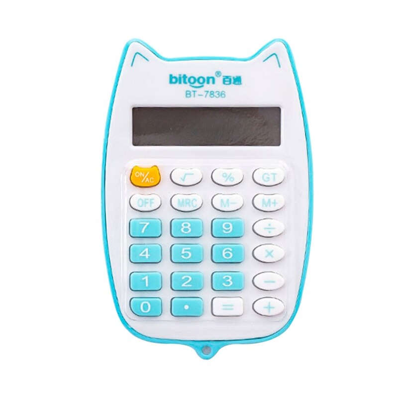 Cartoon Digital Scientific Calculator Mini Desktop Calculator with LED Display Handheld Desktop Calculator for Office Student