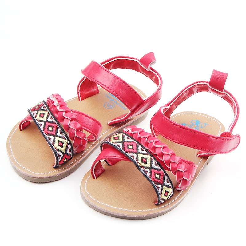 0-12M sandali per bambina pu tomaia suola rigida sandali per neonato scarpe estive per neonati F19