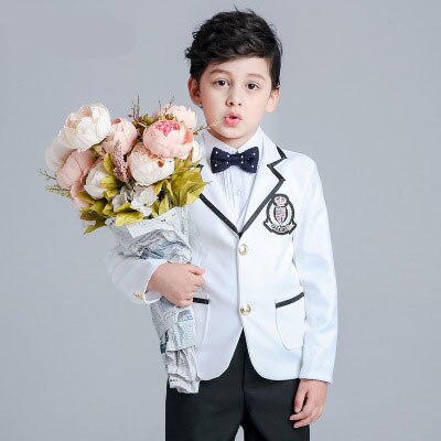 2018 new fashion neonati maschi capretti di autunno della molla blazers suits ragazzo vestito per matrimoni bambini formale abito bianco da sposa ragazzo abiti