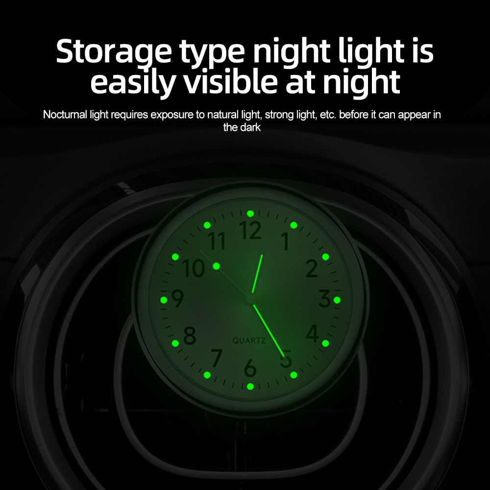 Mini reloj luminoso para coche, reloj electrónico resistente al agua, reloj de cuarzo, reloj para bicicleta y motocicleta, reloj para salpicadero automático de 40MM