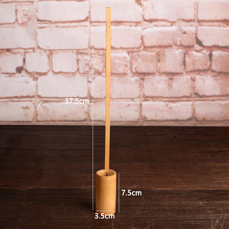 Cuillère à eau de racine de bambou à Long manche, outils de cuisine carbonisés, vaisselle de table, ustensiles de cuisine pour thé Kung Fu outils à thé: E