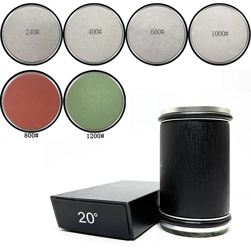 Rolling Knife Sharpener Magnetic Knife Holder Diamond Sharpening Stone 15 & 20 Degree Roller Sharpening for Kitchen Knives Tool