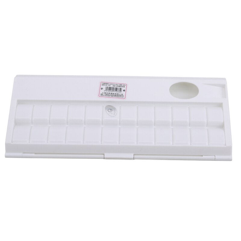 White Drawing Tools Flip Folding 24 Grids Paint Box PP Large Art Supplies Watercolor Tray Palette 26.5 * 12 * 2.3cm