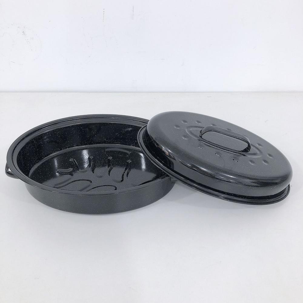 Enamel Carbon Steel Skillet Nonstick Fry Pan Multipurpose Cookware Use For Home Kitchen Or Restaurant Turkey Pot