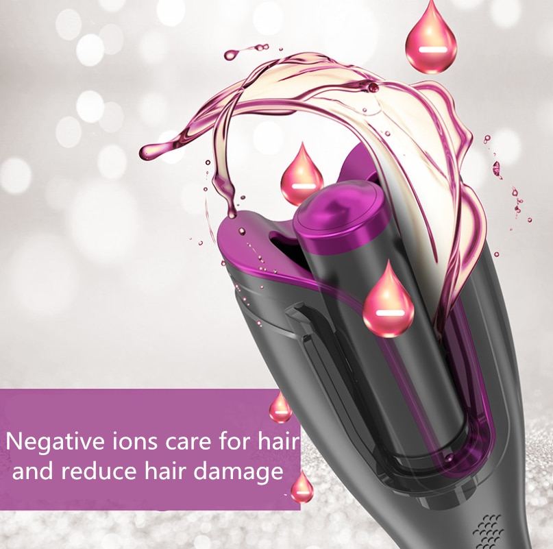 Automatic Hair Curler iron Curling Iron USB Rechargeable Air Curler for Curls Waves LCD Display Ceramic Curling Wave Curler