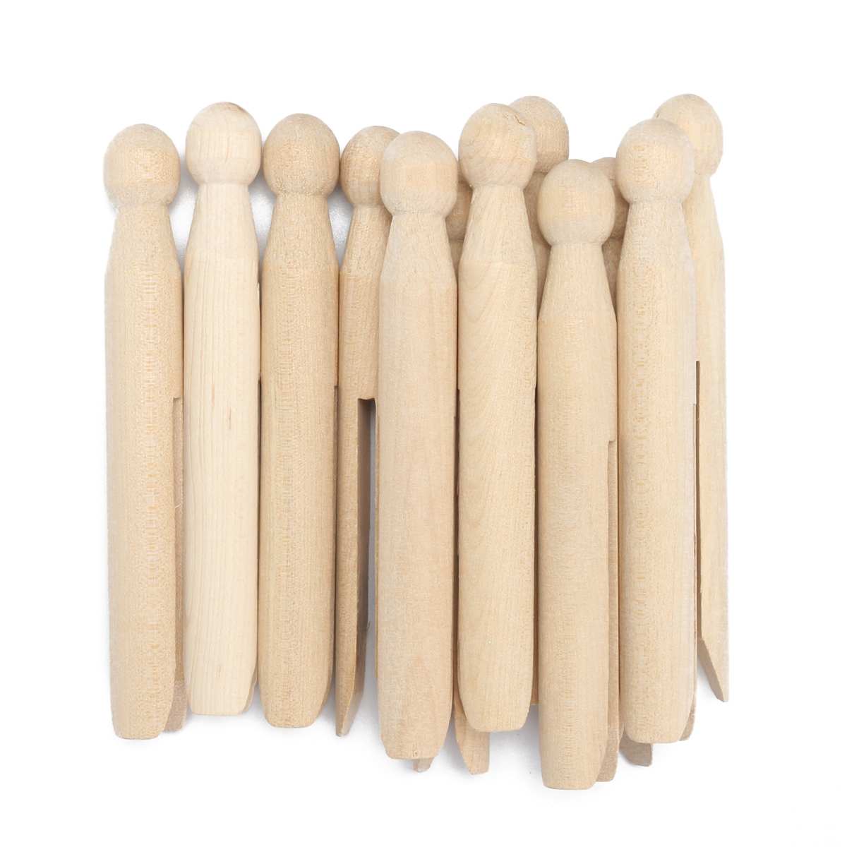 11x1.5 cm 12 stuks Hout Wasknijpers Ambachten Lange Naaien Natuurlijke Houten Wasknijpers DIY Pop Schilderij Maken decor Pins Clips