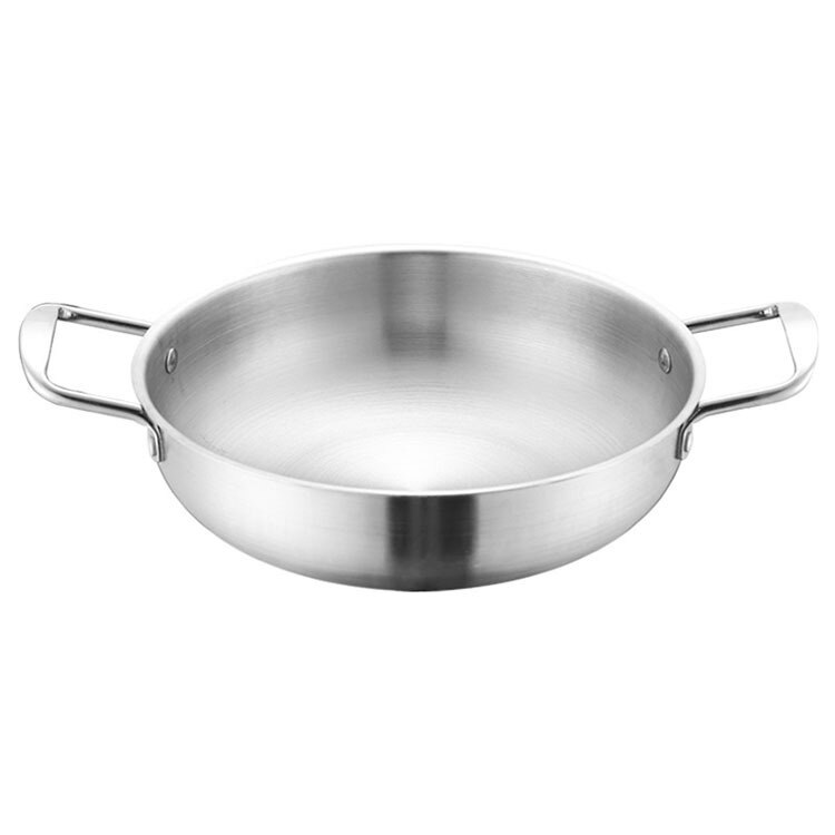 Olla de Ramen de acero inoxidable coreana, olla de mariscos, estufa de cangrejo dorado, olla seca, Mini olla portátil, herramienta de cocina, utensilios de cocina: silver / 20cm