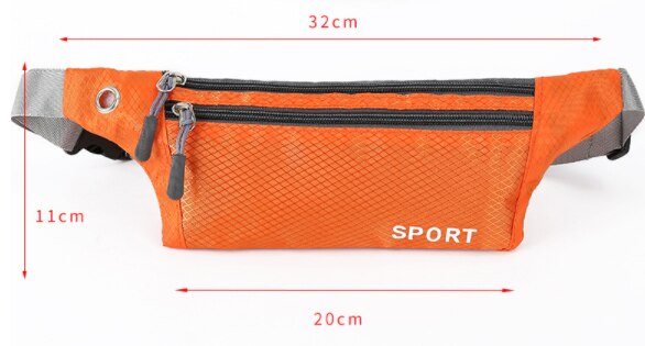 Hjkl nylon löpar midjeväska fitness fanny packs mobiltelefon hållare ficka jogging sport camping vandring bälte vattenflaska väskor