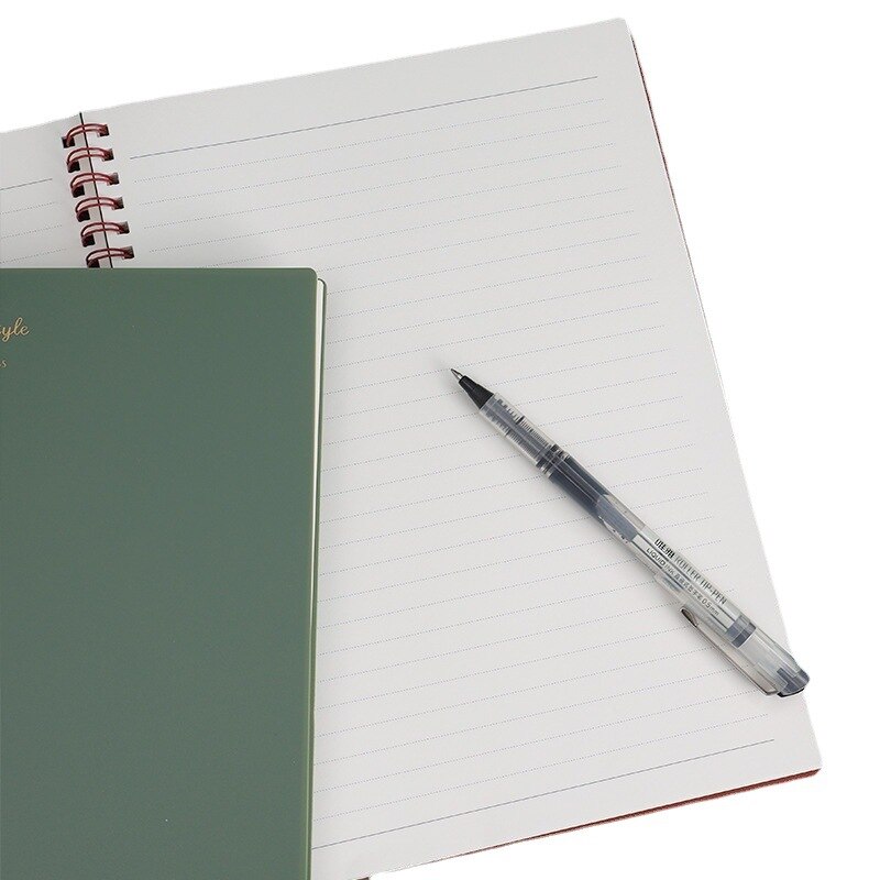 A5 B5 Coil this student horizontal line grid literary notebook retro rollover spiral simple coil this office stationery