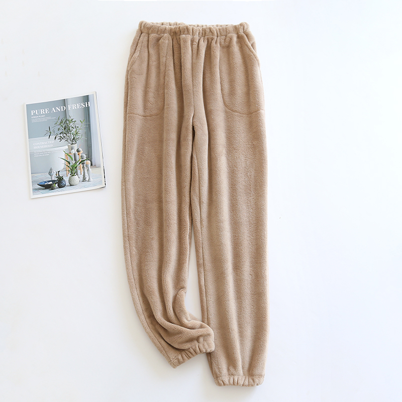 2025 Thermische Flanellen Vrouwen Pyjamabroek – Warm En Comfortabel, Versterkte Isolatie, Elastische Taille, Enkellengte, Geschikt Voor Thuis Of Onder Kleding In De Herfst