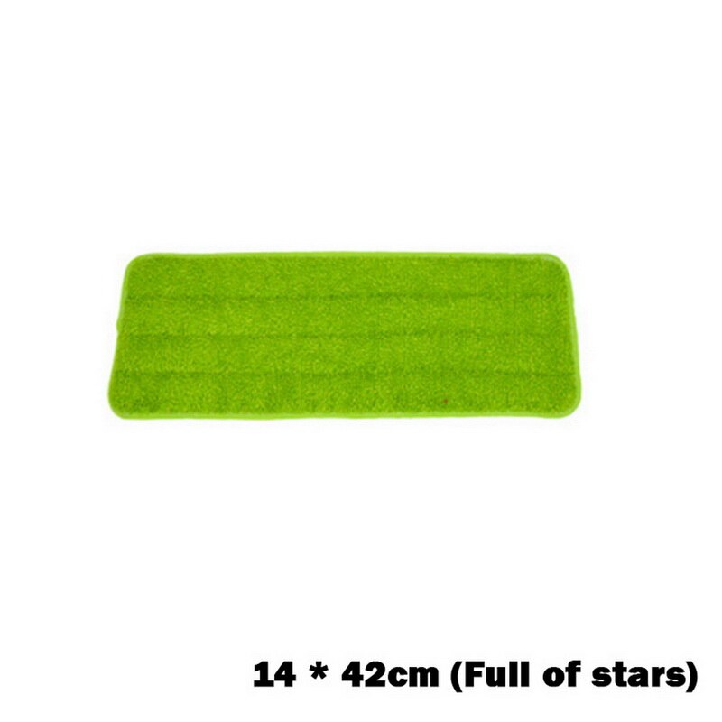 Remplacement de la tête de balai à franges lavable en microfibre pour le nettoyage de la poussière et du sol: 14 x 42cm vert