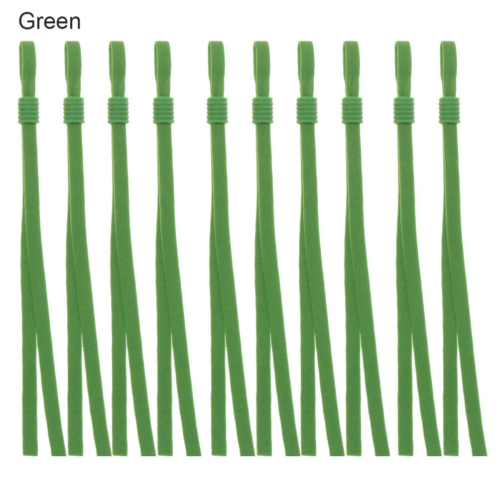 50PCS Candy Farbe Einstellbar Maske Schnalle Masken Befestigung Band Schnur Elastische Nähen Seile DIY Handwerk Mund Masken Schal Seil string: Green