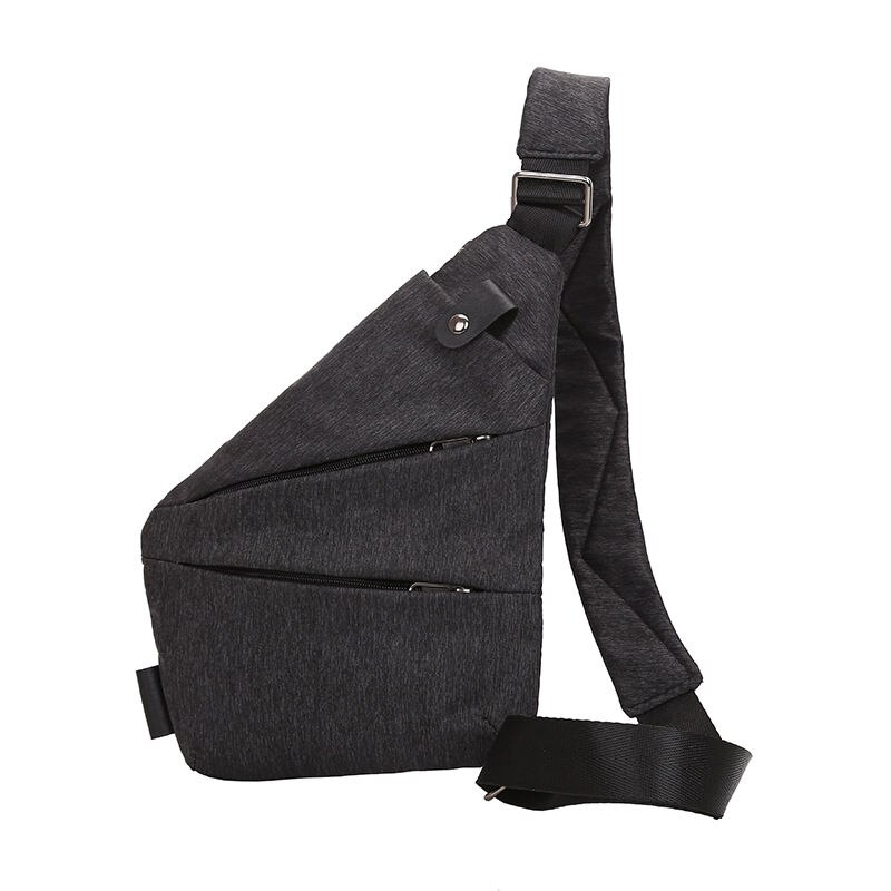 Mænd sportstasker bryst gym taske kompakt enkelt skulder pakke herre retro crossbody sling fitness anti tyveri sac de sport  xa503wa: Højre sort