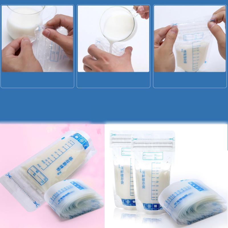 30 PCS 250ML Safe Food Storage Bags Breast Milk Freezer Bags Baby Breast Milk Storage Bag Liquid Breast Milk Storage Bags