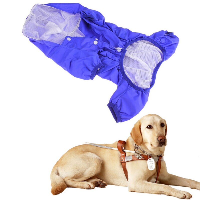 6 Maten Waterdichte Acryl Hond Regen Jas Reflecterende Kleding Voor Hond Regen Dag Solid Dunne Hond Jas Huisdier levert: 01 / M