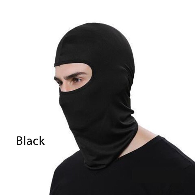 Motorrad-gesichtsmaske, fahrrad-sturmhaube, ganzgesichtsmaske, mütze, sturmhaube, lycra-Ski-halsmaske, sommer-sonnenschutz, Ultra-uv-schutz, dünn: Schwarz