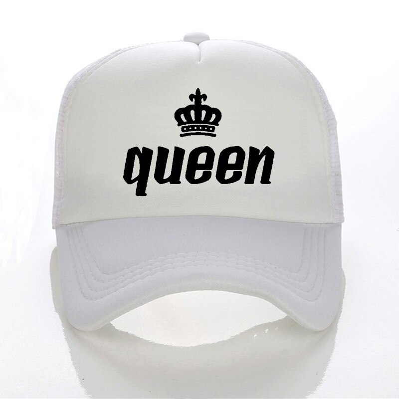 king queen cap crown Print baseball Caps Men Women Summer Visor Snapback Hat White Black Lover Trucker bone: green