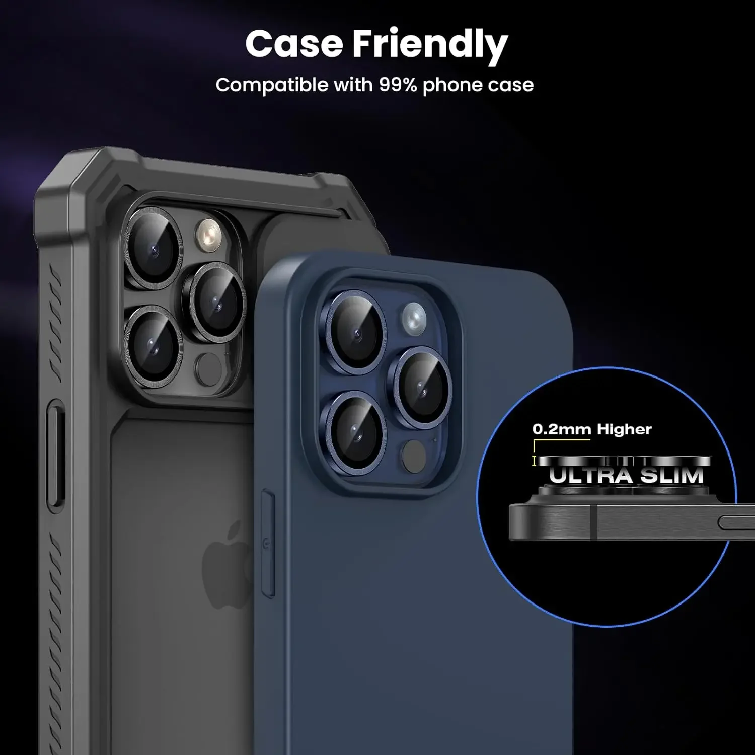 2-3Pcs Camera Lens Protector For IPhone 15 Pro Max 14 Plus 13 Mini 16 15Plus Tempered Glass Protection Cover Accessories